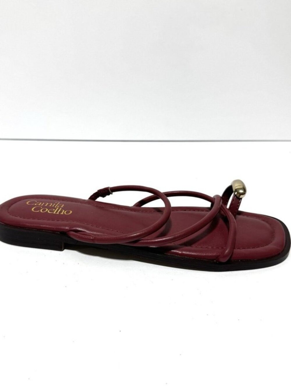 Camila Coelho Venue Burgundy Sandals Womens Size 8.5 M